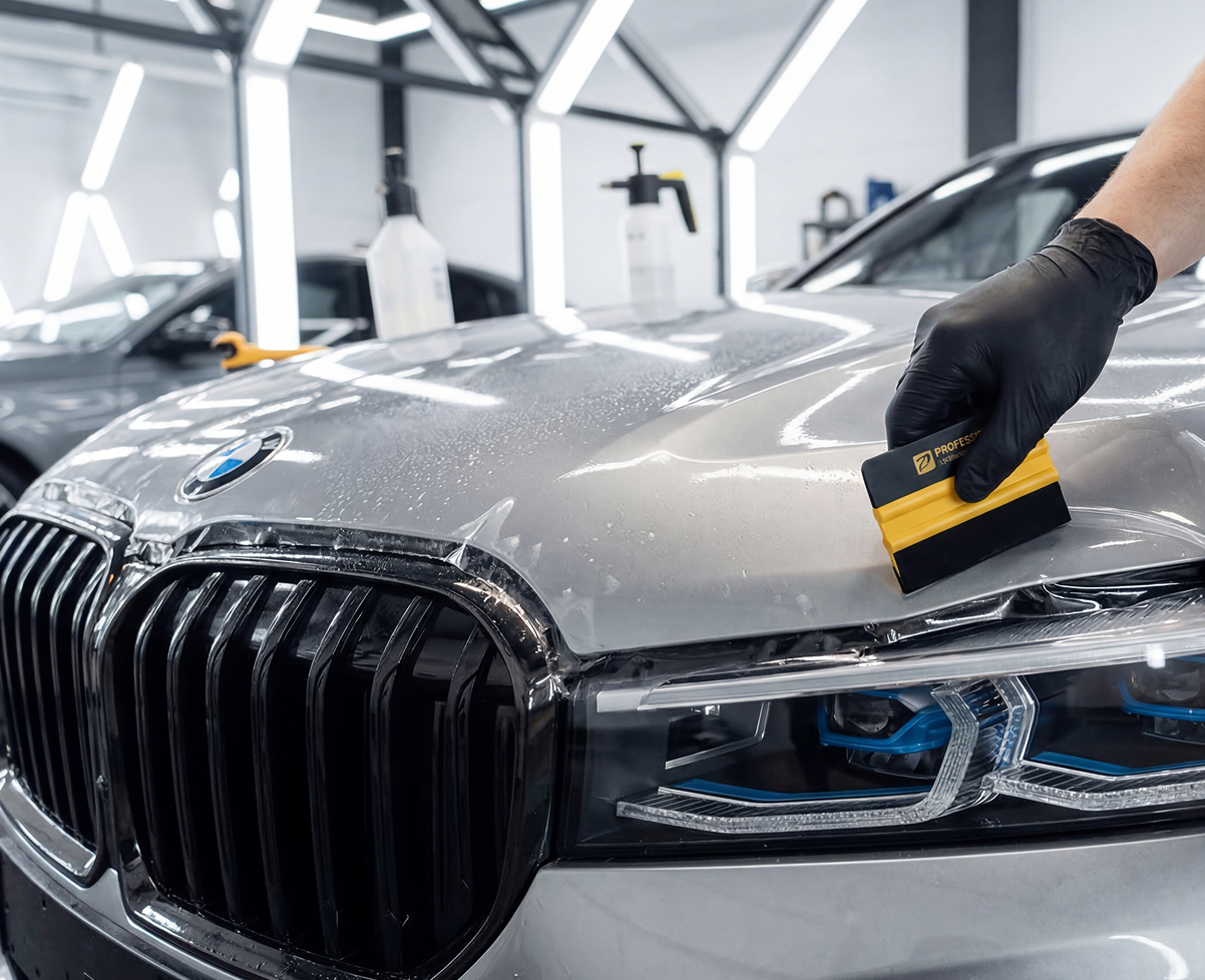 Результат оклейки переднего бампера пленкой SafeX